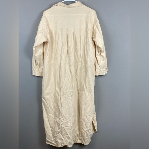 GGUHHU Beige Longline Top Size XS Casual Minimalist Shirt - Picture 2 of 3